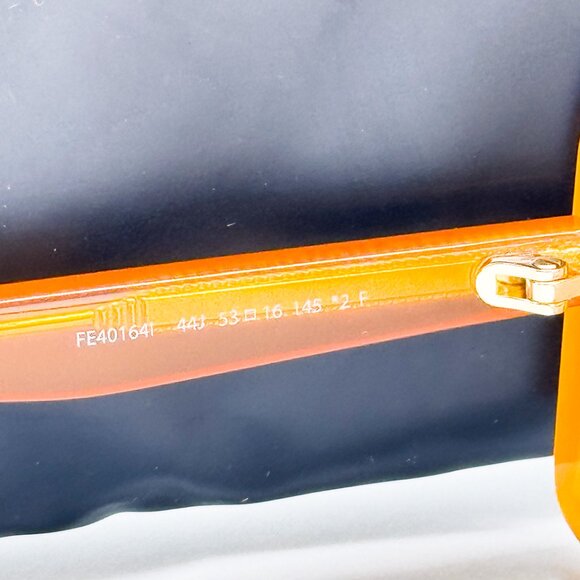 NEW FENDI FE40164I 44J SQUARE ORANGE SUNGLASSES FENDI - Picture 9 of 10